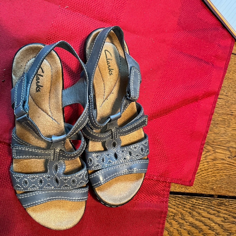 Clarks Kids Charcoal Sandals